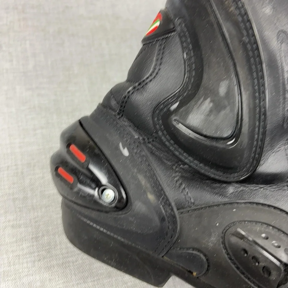 Sidi TCX Boots Mens Size 10 Black Leather Motorcycle Sport Touring Riding Gear